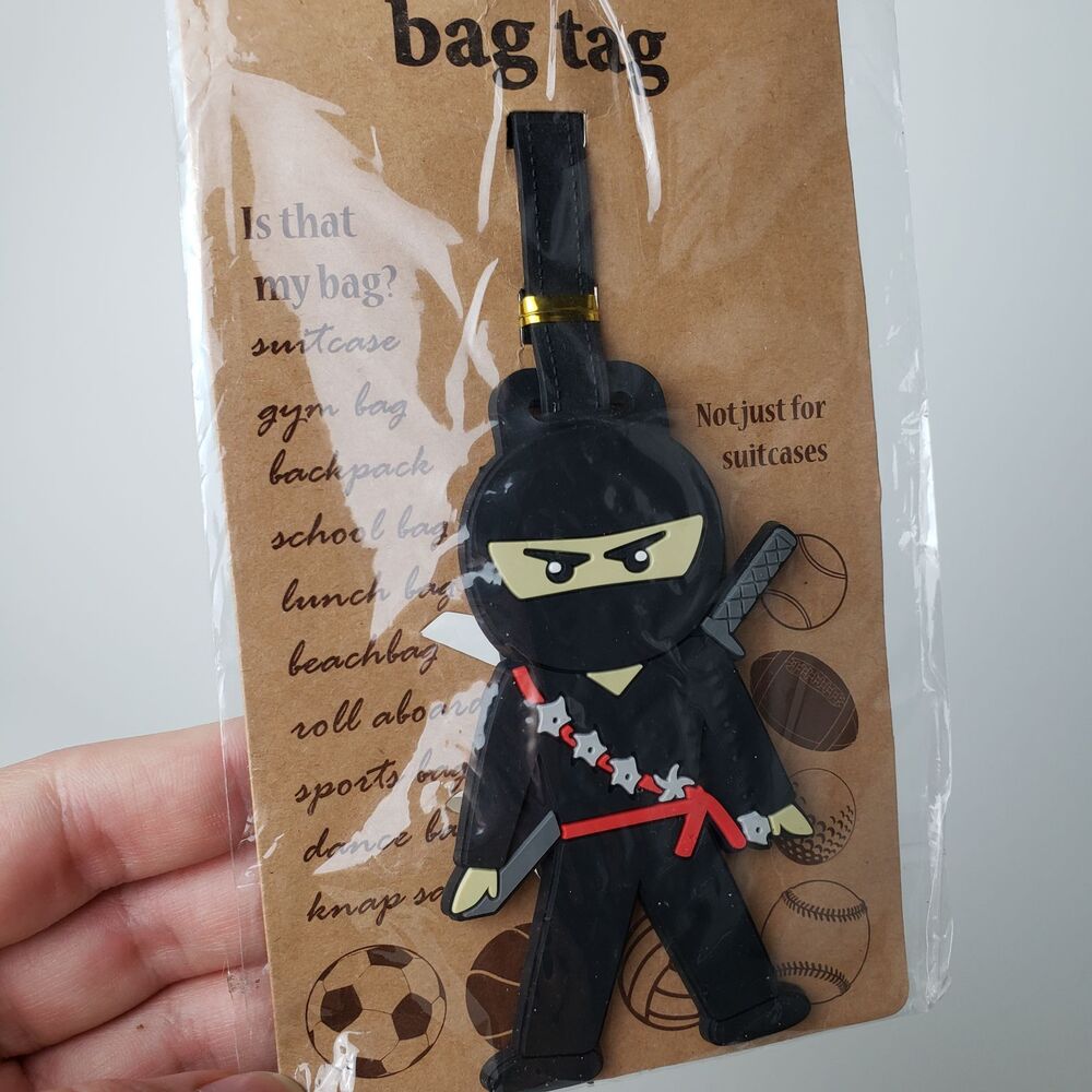 Ninja luggage bag tag
